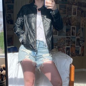 faux leather jacket!